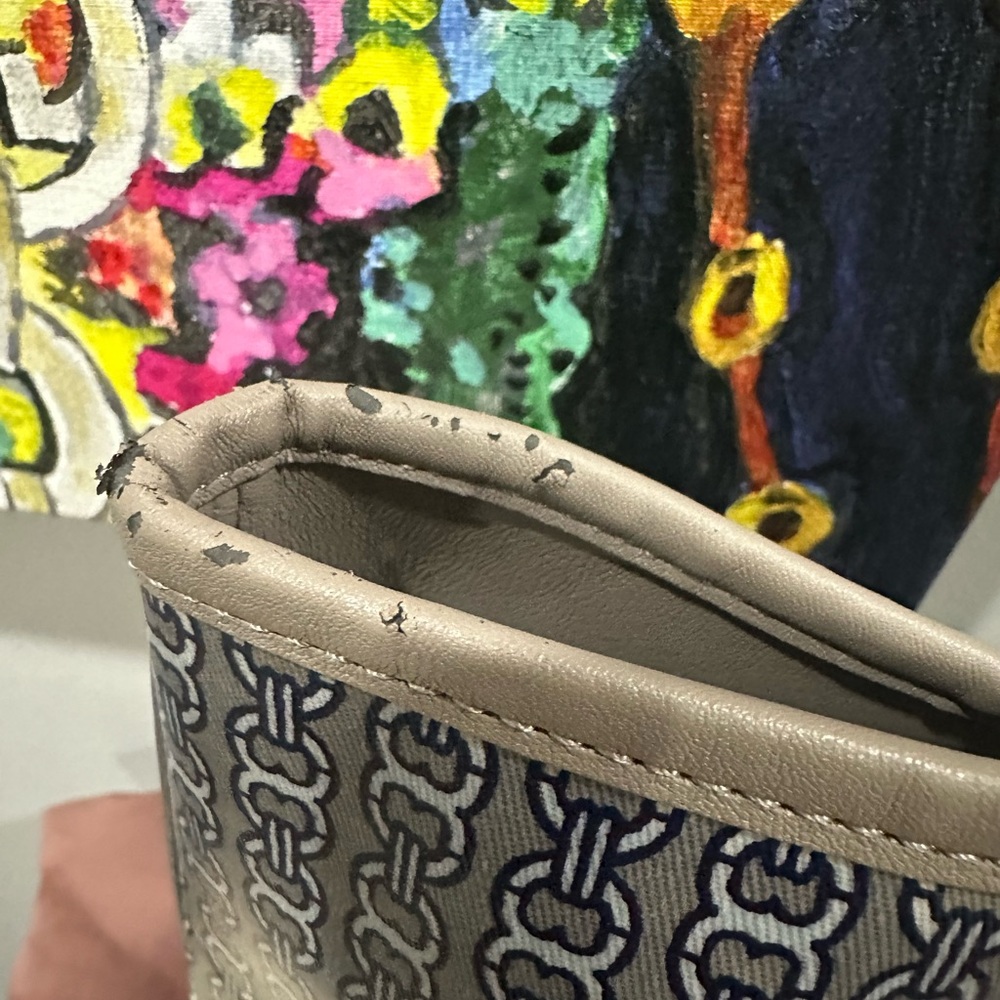 Tory Burch Blue and Gray Tote Bag - Picture 3 of 4